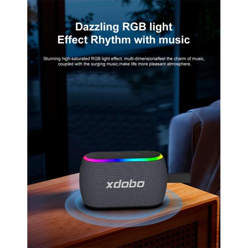 Акустика Xdobo X8 Mini II IPX6 |BT5.3, 30W, USB/AUX/TF, 13h| black