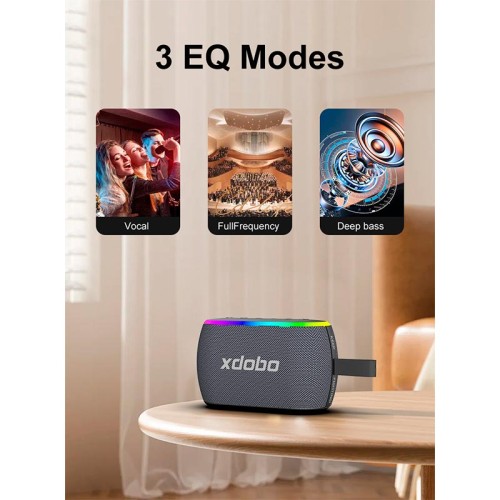 Акустика Xdobo X8 Mini II IPX6 |BT5.3, 30W, USB/AUX/TF, 13h| black