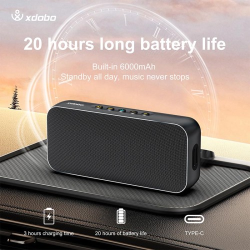 Акустика Xdobo Luxe IPX5 |BT5.3, 60W, AUX/TF, 8h| black