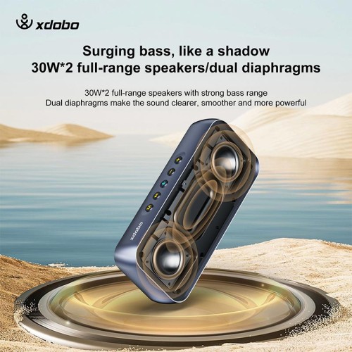 Акустика Xdobo Luxe IPX5 |BT5.3, 60W, AUX/TF, 8h| black