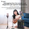 Акустика-караоке Xdobo Party 1981 II (with 2 MIC) |BT5.3, 300W, AUX/TF/USB, 65W/5A input power, 20h| black