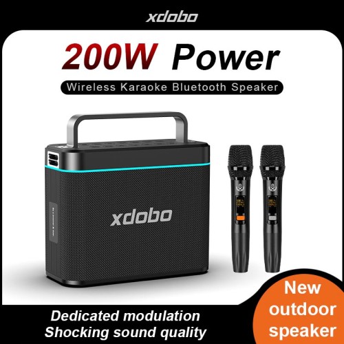 Акустика-караоке Xdobo Truth (with 2 MIC) IPX6 |BT5.3, 200W, AUX/USB/TF, 12h| black