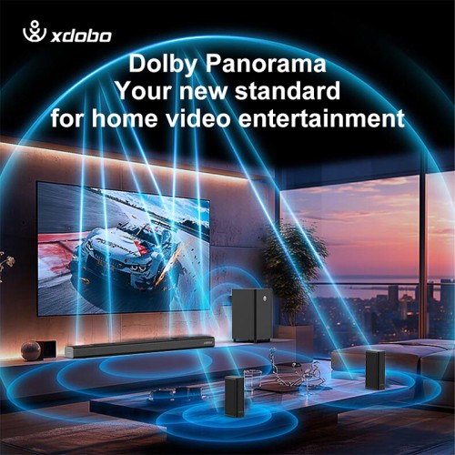Акустика Xdobo Pacific 1982 (Soundbar support Dolby atmos) |BT5.3+EDR, 500W Peak, HDMI/Optical Fibre/ USB/ AUX/Coaxial| black