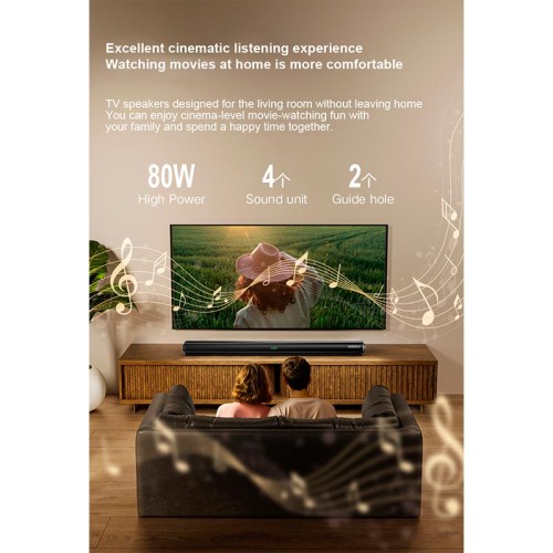 Акустика Xdobo Soundbar 1978II |BT5.3+EDR, 80W, HDMI/Optical/ USB/ AUX/Coaxial| black