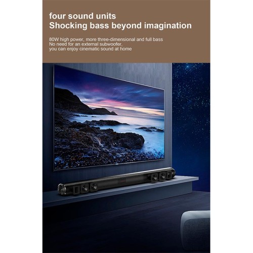 Акустика Xdobo Soundbar 1978II |BT5.3+EDR, 80W, HDMI/Optical/ USB/ AUX/Coaxial| black