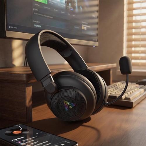 Навушники Acefast RGB gaming wireless headset H15 |BT6.0/2.4G/AUX, 60/80H| black