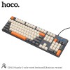 Клавіатура HOCO Murphy 3-color wired keyboard GM61 (Ukrainian version) |104 keys| grey