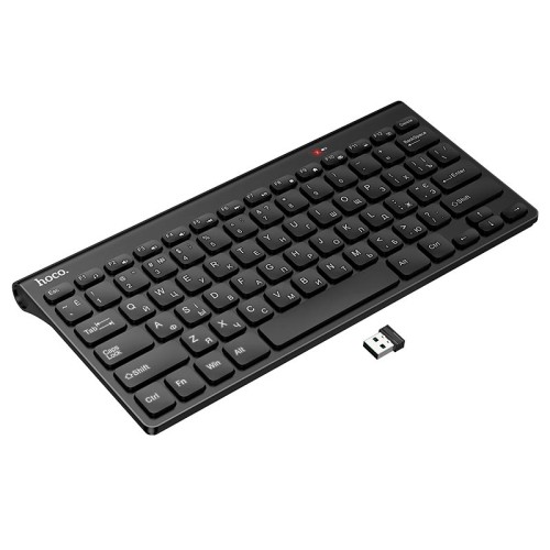Клавіатура HOCO Dragon 2.4G wireless mini keyboard GM70 (Ukrainian version) |78 Keys| black