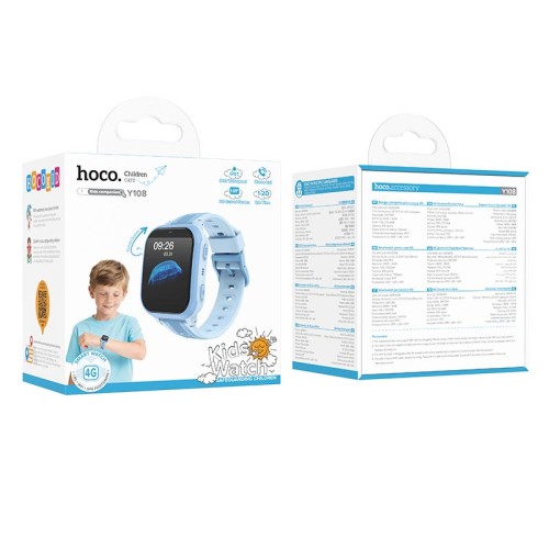 Smart Watch HOCO 4G children phone-watch Y108 IPX7|1.69", 4G/LBS/Wi-FI/GPS| purple