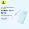 УМБ Baseus EnerFill Digital Display Power Bank with Dual Built-in Cables FC11 10000mAh |1USB/1Type-C, 22.5W/3A, PD/QC| black