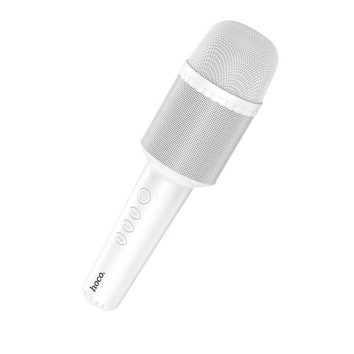 Караоке мікрофон HOCO Singing karaoke microphone DBK1 |BT5.0, AUX, TWS, 5W, 6h| white