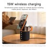 Бездротова зарядка Qi HOCO Sunset BT Speaker with 3 in 1 wireless charger DWQ05 |BT5.4, TWS, 15 W Max| black