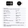 Бездротова зарядка Qi HOCO Sunset BT Speaker with 3 in 1 wireless charger DWQ05 |BT5.4, TWS, 15 W Max| black