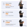 Бездротова зарядка Qi HOCO Sunset BT Speaker with 3 in 1 wireless charger DWQ05 |BT5.4, TWS, 15 W Max| black