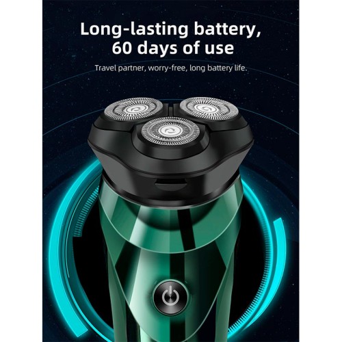 Електобритва Hoco electric razor with smart LED indicator DAR06 Plus IPX7 green