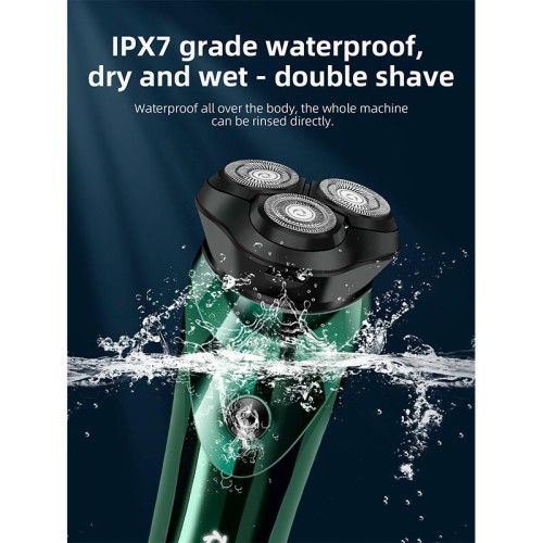 Електобритва Hoco electric razor with smart LED indicator DAR06 Plus IPX7 green