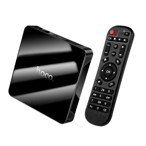 Android TV приставка HOCO Navio WiFi HD TV box DQ10 |4GB+32GB,CortexTM-A53, WiFi 2.4g/5g, 4K/60FPS| black