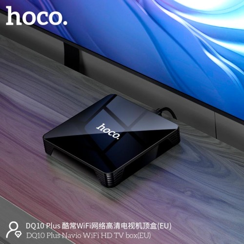 Android TV приставка HOCO Navio WiFi HD TV box DQ10 |4GB+32GB,CortexTM-A53, WiFi 2.4g/5g, 4K/60FPS| black