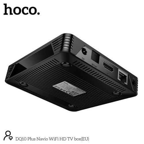 Android TV приставка HOCO Navio WiFi HD TV box DQ10 |4GB+32GB,CortexTM-A53, WiFi 2.4g/5g, 4K/60FPS| black