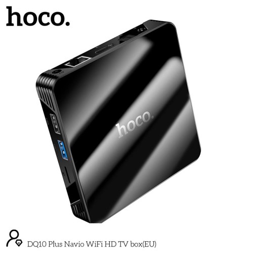 Android TV приставка HOCO Navio WiFi HD TV box DQ10 |4GB+32GB,CortexTM-A53, WiFi 2.4g/5g, 4K/60FPS| black