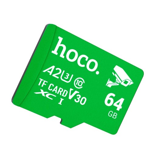 Карта пам'яті Hoco MicroSD ultra-high-speed surveillance camera memory card (64GB) |CL10| green