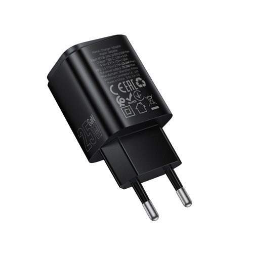 Мережевий зарядний пристрій BOROFONE BAS84A Star single port PD25W charger (EU) Black