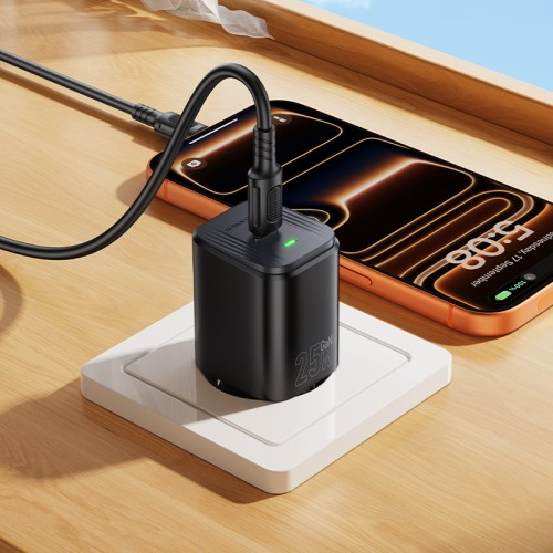 Мережевий зарядний пристрій BOROFONE BAS84A Star single port PD25W charger (EU) Black