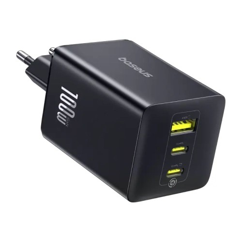 Мережевий зарядний пристрій -Baseus EnerFill FE11 Fast Charger 2C+U 100W EU Cosmic Black