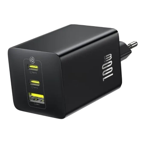 Мережевий зарядний пристрій -Baseus EnerFill FE11 Fast Charger 2C+U 100W EU Cosmic Black