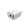 Мережевий зарядний пристрій WUW-C172 20W PD USB-C + USB QC3.0 18W black