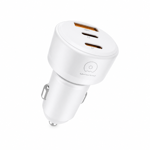 Автомобільний зарядний пристрій WUW-C244 USB20W+PD20W+PD15W white