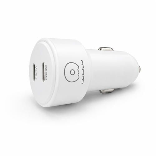 Автомобільний зарядний пристрій WUW-C243 PD20W+ PD20W White