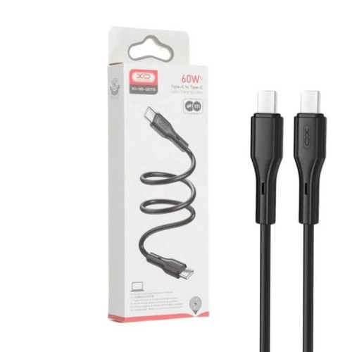 Кабель XO PD Type-C to Type-C NBQ231B 60W 1m Black