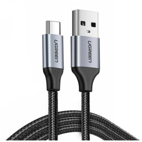 Кабель UGREEN US288 USB-A 2.0 to USB-C Cable Nickel Plating Aluminum Braid 1m (Black) (UGR-60126)