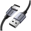 Кабель UGREEN US288 USB-A 2.0 to USB-C Cable Nickel Plating Aluminum Braid 1m (Black) (UGR-60126)