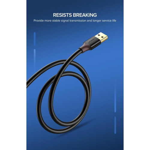 Подовжувач UGREEN US129 USB 3.0 Extension Male Cable 1.5m (Black)(UGR-30126)
