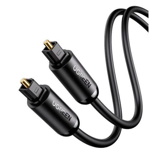 Аудіокабель UGREEN AV122 S/PDIF male to S/PDIF male, Toslink Optical Audio Cable, 2m Black