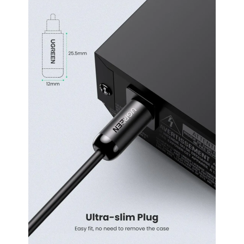 Аудіокабель UGREEN AV122 S/PDIF male to S/PDIF male, Toslink Optical Audio Cable, 2m Black