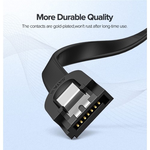 Кабель UGREEN US217 SATA 3 Data Cable 0.5m (Black)(UGR-30796)