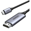 Кабель UGREEN MM142 USB-C to HDMI Male to Male Cable Aluminum Shell 1.5m (Gray Black)(UGR-50570)