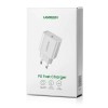 Мережевий зарядний пристрій UGREEN CD137 Fast Charging Power Adapter with PD 20W EU (White) (UGR-60450)