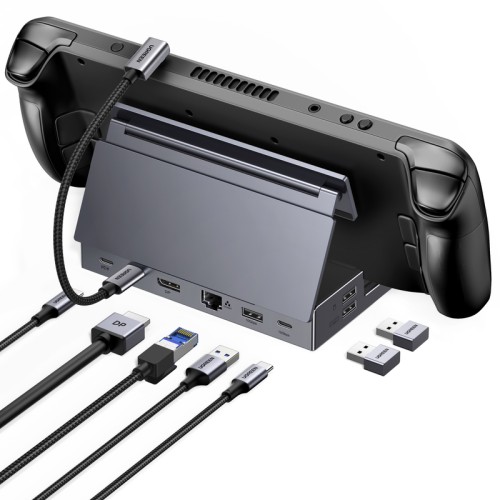 Док-станція UGREEN CM800 9in1 USB-C Output：1×DP, 1×USB-C, 3×USB-A, 1×RJ45, 1×SD Card Slot, 1×TF Card Slot Space Gray