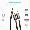 Аудіокабель UGREEN AV116 3.5mm Male to 2RCA Male Cable 2m Black