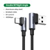 Кабель UGREEN US176 Right Angle USB-A to USB-C Cable 1m (Space Gray)