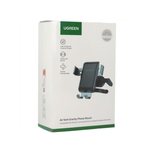 Автотримач для телефона UGREEN LP274 Gravity Phone Holder for Round Air Vent gray