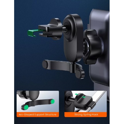 Автотримач для телефона UGREEN LP274 Gravity Phone Holder for Round Air Vent gray