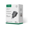Мережевий зарядний пристрій UGREEN X517 25W USB-C GaN Fast Charger Black