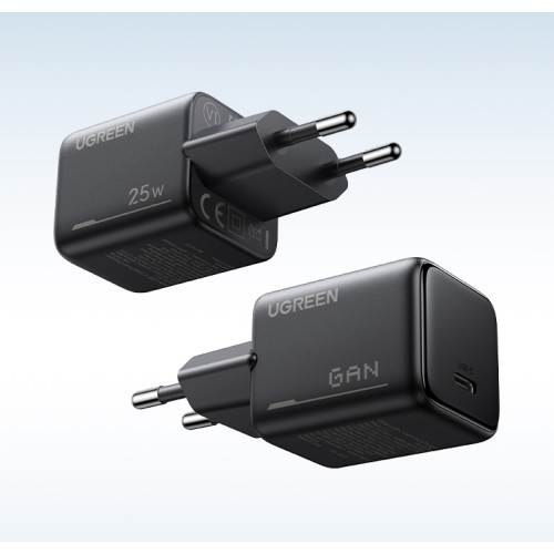 Мережевий зарядний пристрій UGREEN X517 25W USB-C GaN Fast Charger Black