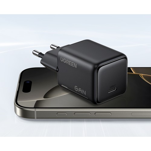Мережевий зарядний пристрій UGREEN X517 25W USB-C GaN Fast Charger Black