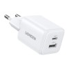 Мережевий зарядний пристрій UGREEN X514 20W 2-Port GaN Fast Charger EU White